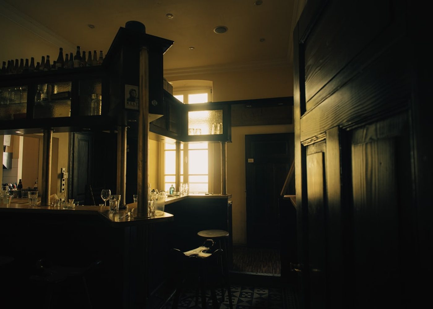 The Gibbston Room wine bar in the evening